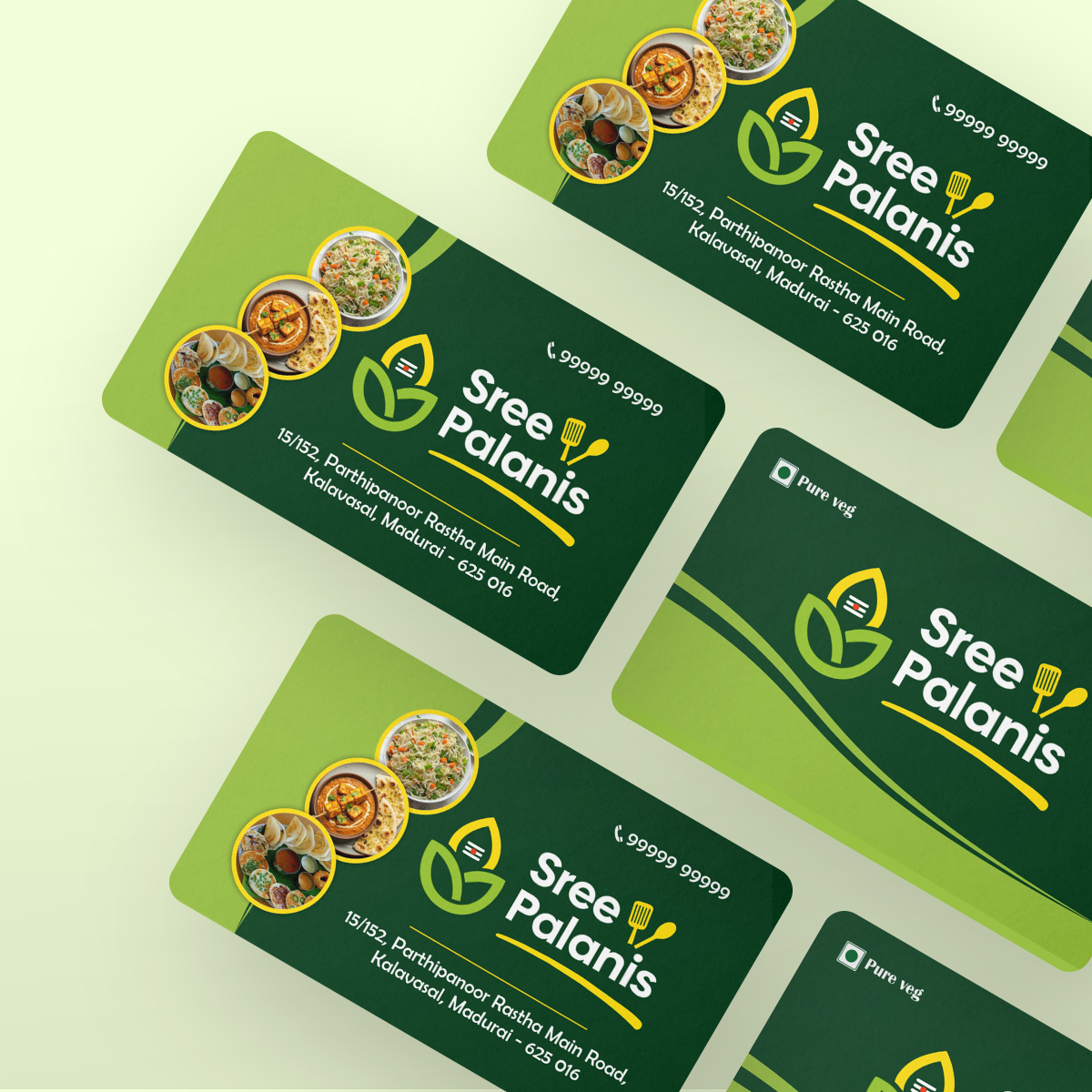 Colourful business cards design example