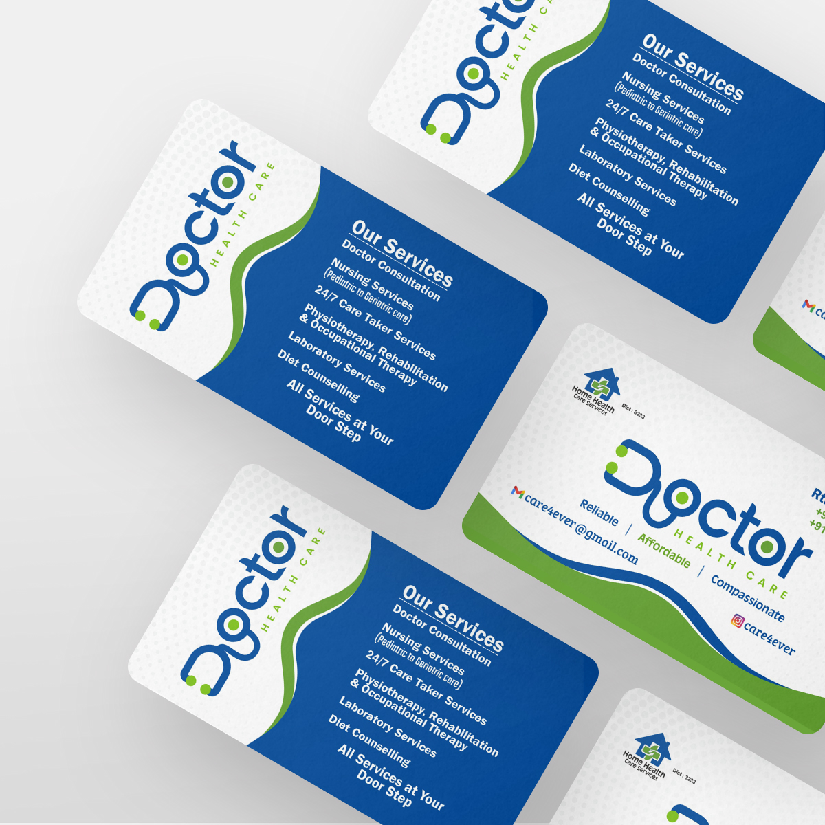 Professional visiting cards design example