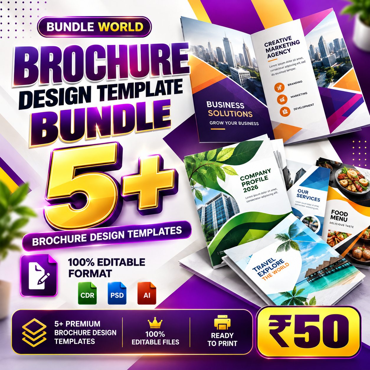 Brochure Bundle 01 · 5 designs · BR-10