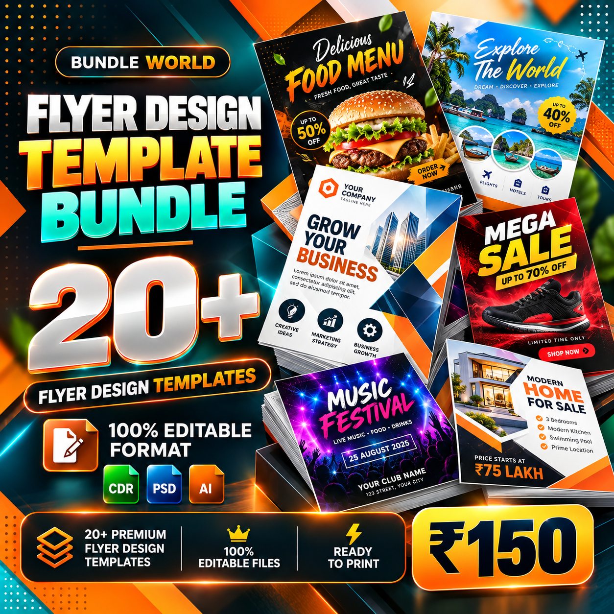 Flyer Bundle 03 · 20 designs · FL-03