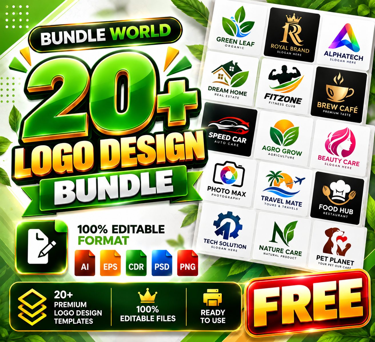 Logo Design Bundles 18 · 20 designs · LG-18